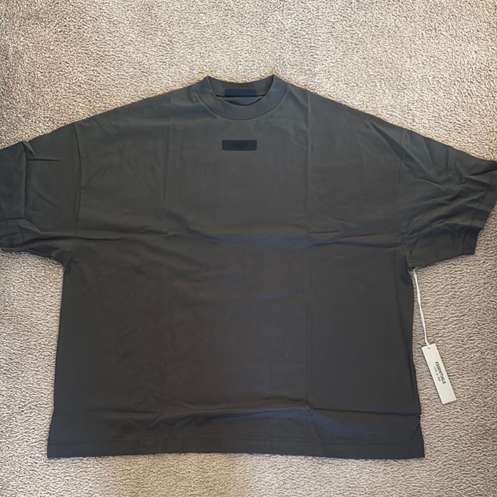 Essentials Charcoal Gray Men’s Crewneck T-Shirt